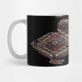 Duck with pattern.  Red and Black Mug